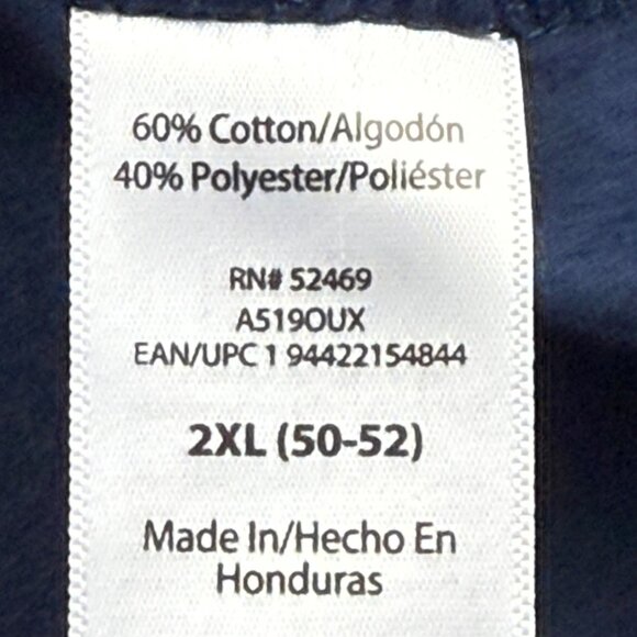 Athletic Works Men's Fleece Blue Sweatshirt 2XL (50-52) Moisture Wicking NWT - Picture 8 of 10